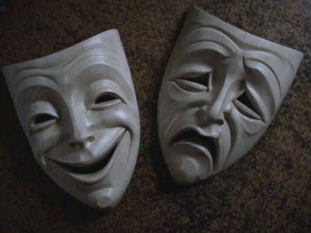 Smile Now Cry Later, Drama Masks, Theatre Masks, Chicano Art Tattoos, Comedy And Tragedy, Tanah Liat, Cool Masks, Tutankhamun, Desenho Tattoo