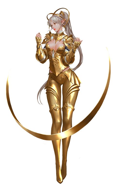 ArtStation - Golden Armor, Mam BA Queen Character, Golden Armor, Girls Animation, Beautiful Warrior, Art Knowledge, Costume Concepts, Gold Armor, 7 Number, Of Monsters And Men