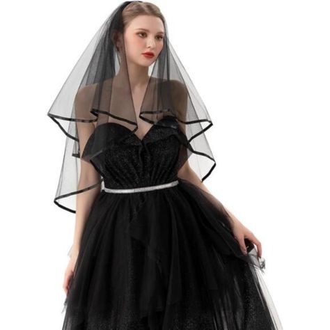 2 Tier Lace Veil Sheer With Comb Black Lace Veil, Metal Comb, Lace Veils, The Veil, The Gathering, So Pretty, Bend, Veil, Comb