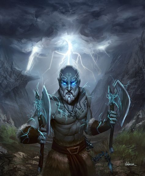 Frost Giant -- DnD Monsters #Frost #Giant #DungeonCrawling #DnD #Monsters #Giants #Inspiration #Magic #Fantasy #JRusso Goliath Barbarian, God Of Storms, Storm God, Barbarian Dnd, Frost Giant, Chaotic Good, Character Commission, Dnd Monsters, 1000 Years