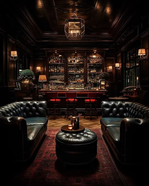 Speakeasy Decor Bar, Zigarren Lounges, Bar Lounge Room, Speakeasy Decor, Bourbon Room, Whiskey Lounge, Whiskey Room, Speakeasy Bar, Home Bar Rooms