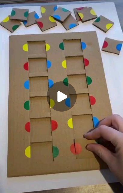 Fine Motor Classroom Activities, Indoor Activity For Kids, Cardboard Video Game, Preschool Motor Skills Activities, Cardboard Activities For Kids, Puzzle For Kids Preschool, Puzzle Activities For Kids, Fine Motor Games, Kids Activities Indoor