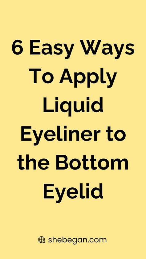 The eyeliner is the most important part of your eye makeup. It can make or break your look, so it’s important to get it right. But sometimes, it’s hard to get that perfect line.

I’ll explain to you how to apply liquid eyeliner to the bottom eyelid. Eyeliner on the bottom lid is not as common as on the top lid but it can be done if you follow a few simple steps. Eyeliner On Bottom Lid, Eyelid Eyeliner, How To Put Eyeliner, Apply Liquid Eyeliner, Types Of Eyeliner, Liquid Eyeliner Tutorial, Bottom Eyeliner, Perfect Eyeliner, How To Apply Eyeliner