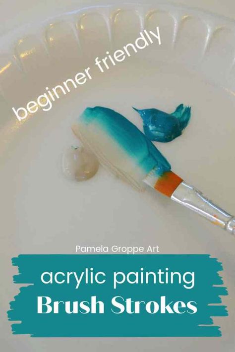 Acrylic Paint Brushes Strokes, Acrylic Brush Techniques, Acrylic Painting Brush Techniques, Art Gifts For Friends, Acrylic Painting Tutorials For Beginners, Acrylic Brush Strokes, Painting Brush Strokes, Painting Tutorials For Beginners, Painting Strokes