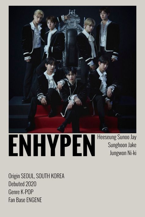 Enhypen Minimalist, Kpop Minimalist Poster, Kpop Minimalist, K Pop Poster, Printable Wall Poster, Posters Kpop, Txt Daydream, Minimalist Graphic Design, Music Poster Ideas