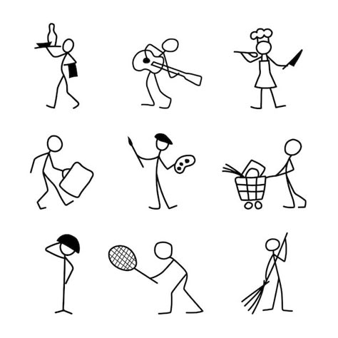 Premium Vector | Cartoon icons set of sketch little dancing vector people in cute miniature scenes. Spark Art, Doodle People, Premium Vector Cartoon, Doodle Art For Beginners, Stick Drawings, Sketch Icon, Geometric Origami, Doodle Characters, Stick Figure Drawing