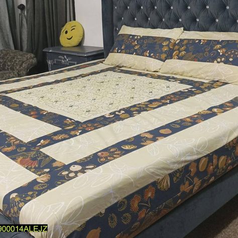 3 pcs Fabric: Cotton Double Bed Size: 1 x Sheet ( 90 x 95 Inches) 2 x Pillow Covers (19 x 29 Inches) Patch Work Bedsheet Note:There might be 1-3cm errors of dimension data due to pure manual measurement There might be slightly color difference due to different light and monitor effect. Rs.1,000 Product Code: MZ15900009ALEJZ. my WhatsApp number 03082032324. https://www.facebook.com/safullah.safullah.144734?mibextid=ZbWKwL Bed Cover Design, Double Bed Size, Cotton Bedsheets, Bed Size, Whatsapp Number, Patch Work, Hand Paint, Double Bed, Bed Cover