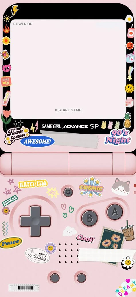 pink game girl game boy lockscreen ios aesthetic customized stickers cute pretty apple iphone 15 pink Game Boy Phone Wallpaper, Pink Game Boy Wallpaper, Iphone 15 Wallpaper Pink Aesthetic, Cute Iphone 15 Wallpaper, Aesthetic Video Game Wallpaper, Game Boy Advance Sp Wallpaper, Iphone 15 Lockscreen, Gameboy Aesthetic Wallpaper, Pink Gameboy Wallpaper