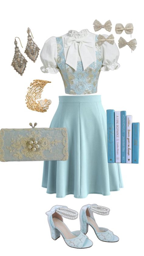 Oldies Clothes, Royal Outfits Princesses, Cinderella Inspired Outfit, Royal Outfits Classy, Katherine Plumber, Modern Princess Outfits, Princess Aesthetic Outfits, Disney Princess Inspired Dresses, Cute Oc Outfits