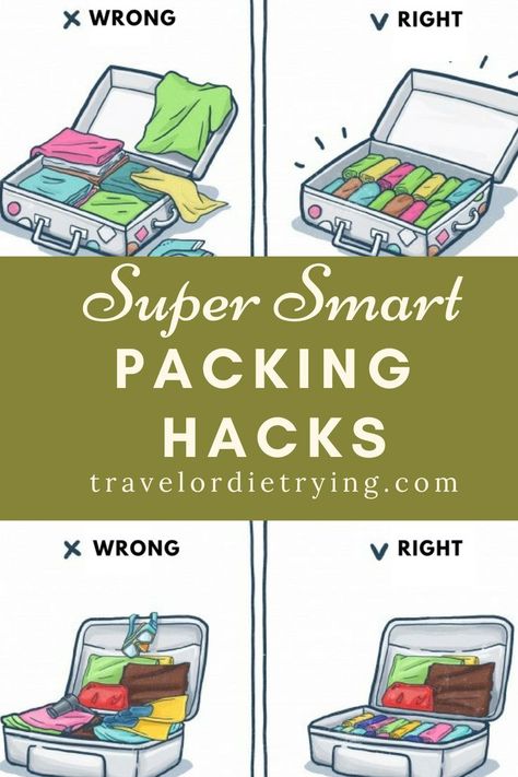 10 Super Smart Tricks To Pack Your Suitcase Like A Boss. Check out these 10 best packing tips every traveler should know to save space! #travel #packingtips #vacation #familyvacation #tips #traveler #vacationtips #hacks #packinghacks #packingtips #packlikeaboss Smart Packing, Suitcase Packing Tips, Travel Life Hacks, Travel Packing Tips, Carry On Packing, Solo Travel Tips, Packing Hacks, Suitcase Packing, Travel Safety