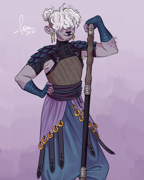 Firbolg Fighter Dnd, Firbolg Woman Dnd, D&d Firbolg, Siblings Character Design, Viking Dnd Character, Firbolg Warlock, Firbolg Woman, Cute Barbarian, Firbolg Fighter