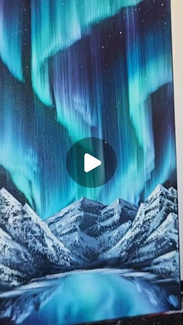 Kat Mugg on Instagram: "Learn to oil paint just like this!

Join Kat Mugg Club and get all the tips and tricks on how paint just like this 😊

Check out link in bio 

.

#oilpainting #mountains #auroraborealis #landscapepainting #oilpainter #northernlights #oiloncanvas #northernlights" Lights Painting, Northern Lights Painting, Oil Painters, Diy Canvas Art Painting, Diy Canvas Art, Diy Canvas, Canvas Art Painting, Painting Tutorial, Aurora Borealis