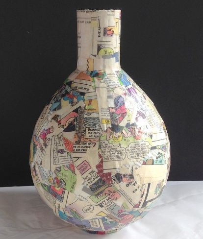 decoupage napkins on paper mache vases, crafts, decoupage Paper Mache Vases, Paper Mache Ideas, Paper Mache Projects, Making Paper Mache, Mache Art, Paper Mache Crafts, Paper Mache Art, Easter Decorations Dollar Store, Crafts Easter