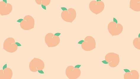 Peaches, Wallpapers, Orange, Green, Pattern, Pink