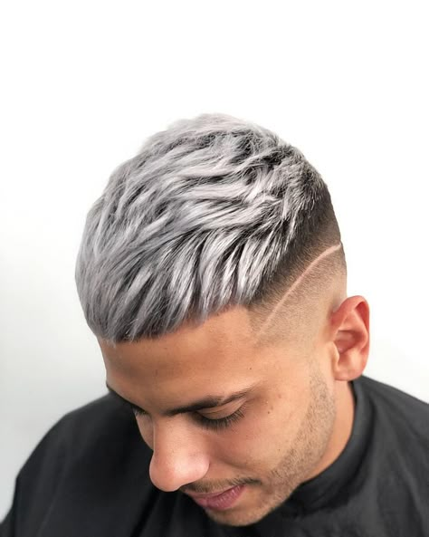 Ash Grey Hair, Dyed Hair Men, Grey Hair Transformation, Grey Hair Men, Mens Hair Colour, Straight Hair Cuts, Men Hair Color, Faded Hair, Men Haircut Styles