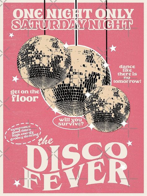 Retro Wall Prints Aesthetic, Cool Concert Posters, Bar Poster Design Ideas, Disco Night Aesthetic, Retro Disco Poster, Retro Aesthetic Design, Poster For Room Aesthetic, Picture Wall Photos, Room Wall Posters Aesthetic