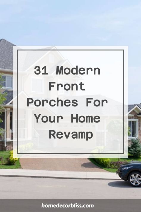 modern front porches Cape House Front Porch, Redesign Front Of House, Add On Entryway Entrance Exterior, House Fronts Modern, Off Center Door Front Porch, Uncovered Front Porch Ranch House, Add Covered Front Porch To House, How To Make A Front Porch, Font Porch Ideas