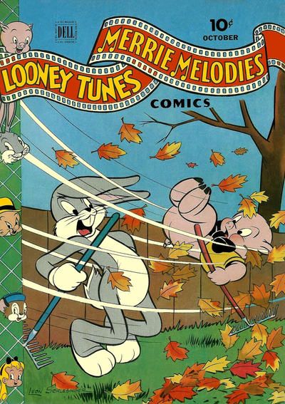 GCD :: Cover :: Looney Tunes and Merrie Melodies Comics #36 Looney Tunes Comic, Vintage Comic Book Covers, Book Covers Vintage, Happy Rabbit, Stamp Book, Dell Comic, Warner Bros Studio, Merrie Melodies, Felix The Cat