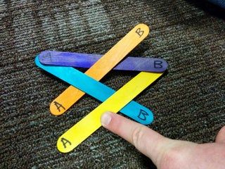 How to Make a Cobra Weave : 7 Steps - Instructables Popsicle Stick Chain Reaction, Date Activity, Fun Experiments For Kids, Goldberg Machine, Cobra Weave, Preschool Stem, Popsicle Crafts, Stem Crafts, Orange Stick