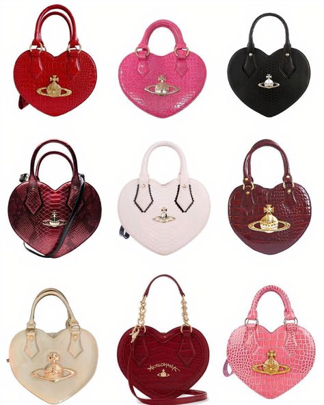 Vivienne Westwood Purse, Heart Bags, Mode Harajuku, Vivienne Westwood Bags, Vivienne Westwood Jewellery, Luxury Bags Collection, Heart Bag, Fancy Bags, Pretty Bags