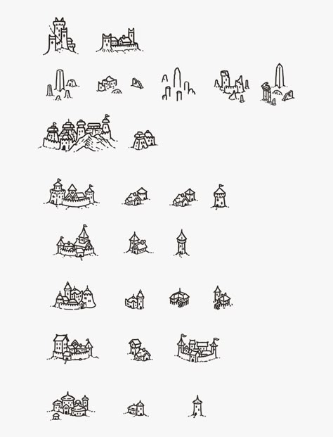 Fantasy Map Icons, Map Sketch, Marker Icon, Fantasy City Map, Fantasy Map Making, Map Symbols, Fantasy World Map, Map Marker, Map Icons