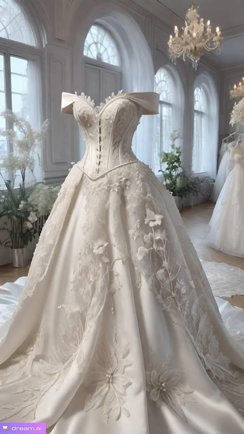 Romantic Victorian Wedding Dress, Married Dress Princess, Royalty Core Dresses, Wedding Dresses Historical, Royal Themed Wedding Dress, Victorian Style Wedding Dress Vintage, Wedding Dresses Victorian Style, Vintage Wedding Gown Victorian, Wedding Dress With A Corset