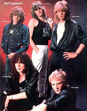 From Rockline! Magazine, 1983. Def Leppard Poster, Def Leppard Wallpaper, Def Leppard Pyromania, Def Leppard Band, Def Leppard Joe Elliot, 80s Heavy Metal, Hair Metal Bands, Phil Collen, Rick Savage