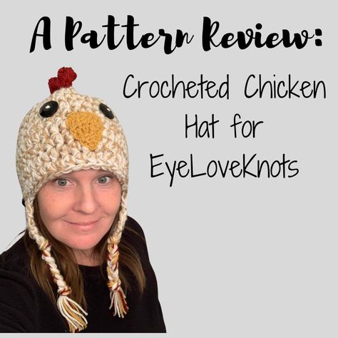 Chicken Hat - Crochet Pattern Review - EyeLoveKnots Crochet Chicken Hat, Beanie Pattern Free, Crochet Character Hats, Chicken Hats, Chicken Costumes, Crochet Kids Hats, Hat Patterns Free, Crochet Chicken, Crochet Ear Warmer