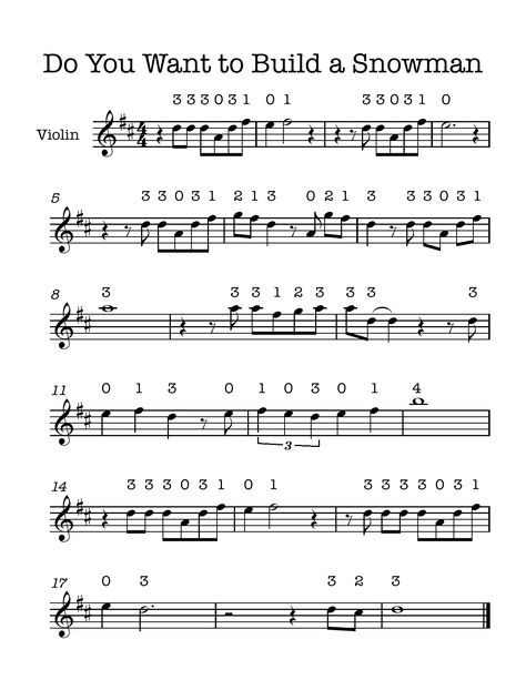 Violin Music: Do You Want to Build a Snowman (from the movie Frozen) for beginning violin.   Happy music making! Violin Sheet Music For Beginners, Violin Beginner Music, Snowman Challenge, Sheet Music For Beginners, Music For Beginners, Violin Teaching, Viola Sheet Music, Violin Practice, Violin Songs