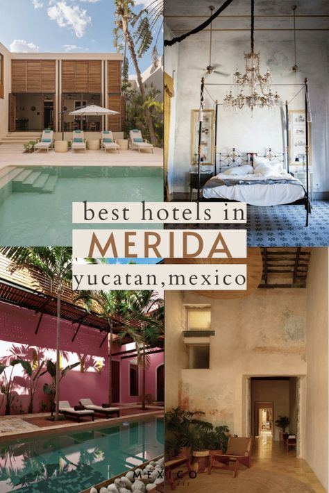 Uncover the best hotels in Merida, Yucatan Mexico, from swoonworthy boutiques to renovated haciendas. YOu can't go wrong with any of these top picks. merida mexico | where to stay in merida mexico | merida hotels | merida mexico hotels | merida mexico aesthetic | merida aesthetic | merida mexico travel | merida mexico homes Merida Yucatan Mexico Houses, Mexico Yucatan Travel, Merida Travel, Merida Spain, Mexico Merida, Merida Mexico Aesthetic, Mexico Houses, Merida Mexico, Yucatan Mexico