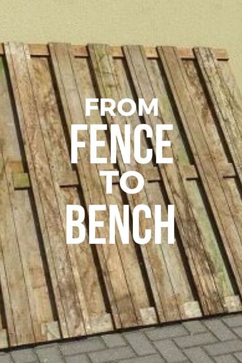 Enjoy the cool Summer breeze with these repurposed outdoor seating idea using an old fence. This Cheap outdoor bench DIY project is a great way to decorate your backyard, porch or deck on a budget. #hometalk Old Fence Wood Projects, Outdoor Bench Diy, Deck On A Budget, Upcycled Fence, Old Fence Wood, Diy Outdoor Bench, Recycling Furniture, Old Fence Boards, Creative Upcycling