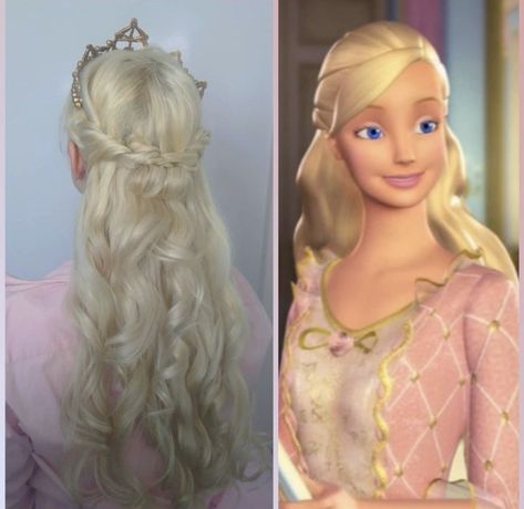 Barbie Princess Hairstyles, Barbie Annalise, Barbie Hairstyles, Hire Style, Princess Hairstyle, Barbie Hairstyle, Barbie Makeup, Princess Hairstyles, Barbie Princess