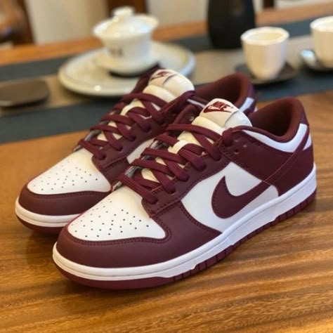 Nike Dunk Burgundy sneakers for women Nike Burgundy Shoes, Burgundy Dunks, Burgundy Nike Shoes, Maroon Shoes, Burgundy Nikes, Burgundy Sneakers, Wishlist 2024, Burgundy Shoes, Sneakers For Women