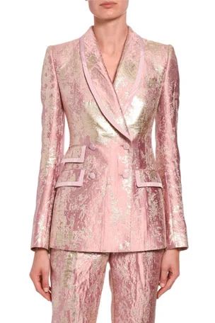 Jacquard Coat, Dolce Gabbana Dress, Woman Suit Fashion, Pantsuits For Women, Blazer Set, Suit Fashion, Jacket Buttons, Fashion Details, Shop Dresses