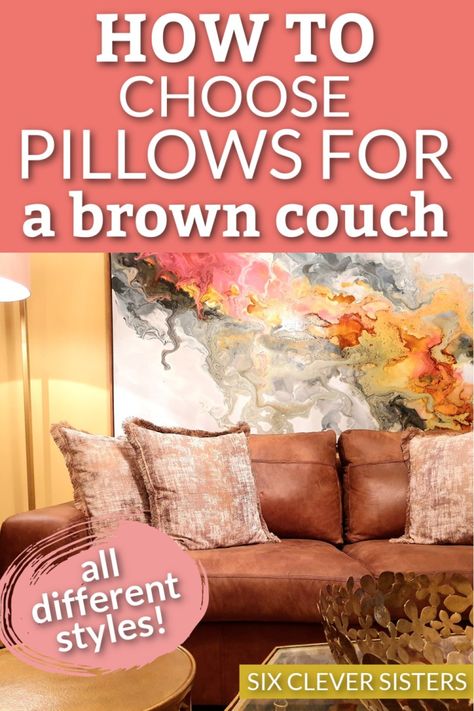 Pillows For Dark Brown Couch, Throw Pillows For Brown Couch, Pillows For Brown Couch, Light Brown Couch, Brown Couches, Dark Brown Couch, Tan Sofa, Tan Pillows, Cream Pillows