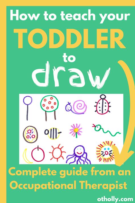 Not sure how to teach your toddler to draw? Or what activities you should be doing with your toddler to teach them to draw? See these activities ideas and full explanation of early drawing from an occupational therapist. You will have your toddler drawing and learning to draw in no time. #toddleractivities #toddlerdrawing#occupational therapy #teachtoddlertodraw Preschool How To Draw, Learning Ideas For Toddlers, How To Draw Preschool, How To Draw For Preschoolers, Drawing Activities For Preschoolers, How To Teach Drawing To Kids, Drawing Activities For Toddlers, Toddler Drawing Activities, Preschool Drawing Activities