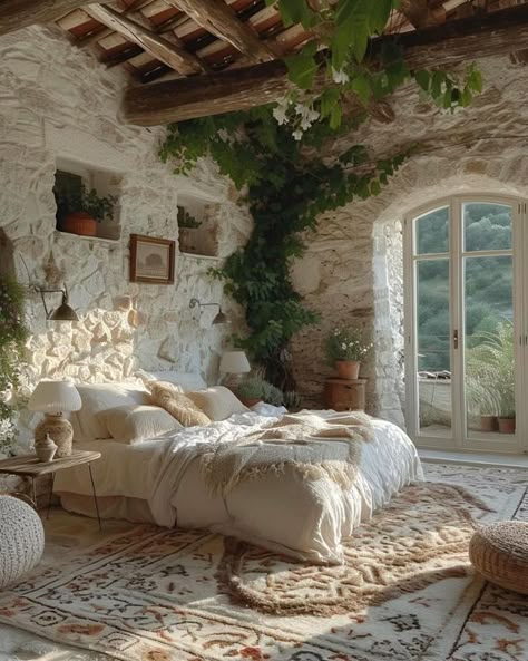 Italian Bedroom, Italy House, Summer Bedroom, Interior Design Per La Casa, Italian Home, Deco Boheme, Dollhouse Ideas, Mediterranean Home, Design Del Prodotto