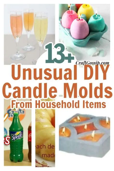 Diy Candle Mold, Candle Making Tutorial, Unusual Candles, Diy Candles Homemade, Candle Making Wax, Making Candles Diy, Diy Candles Scented, Candle Crafts Diy, Unique Candle Molds