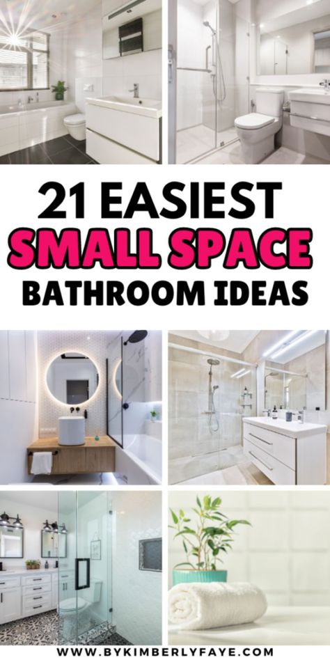 Small Space Bathroom Ideas Bathroom Small Sink Ideas, Creative Small Bathroom Ideas, Small Bathroom Counter Space, Small Bathroom Walls Ideas, Modern Small Bathroom Design Ideas White, Small Bathroom Sinks Ideas, Tiny Primary Bathroom, Small Bathroom Update Ideas, Small Bathroom Ideas 2024