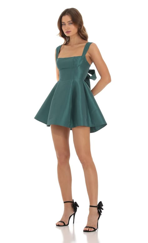 Foxie Taffeta Fit and Flare Dress in Teal | LUCY IN THE SKY Winter Formal Dresses Short, Cute Hoco Dresses, Confirmation Dresses, Cute Formal Dresses, School Dance Dresses, Green Homecoming Dresses, Cute Homecoming Dresses, Formal Dresses For Teens, Hoco Dresses Short