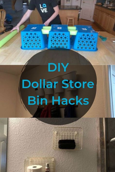 Give your home storage a new look with these 5 budget friendly hacks for your dollar store bins. Dollar Tree Locker Bins Diy, Decorate Plastic Bins Storage Containers, Cheap Bathroom Storage Ideas, Make Your Own Storage Bins, Cheap Craft Storage, Fidget Storage Ideas, Diy Clothes Basket Storage, Diy Dollar Store Storage Ideas, Diy Hanging Baskets Storage