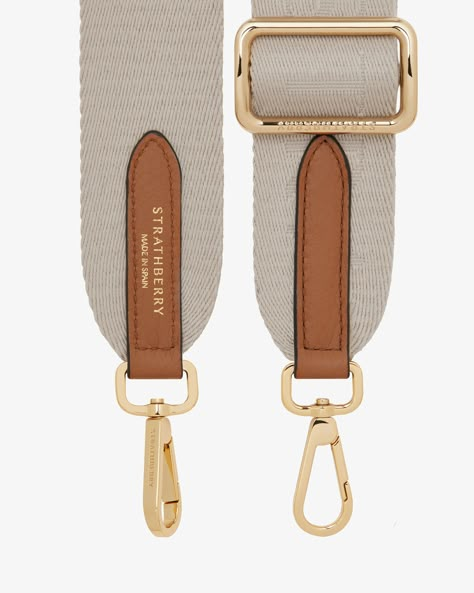 Handbag Straps - Luxury Leather Bag Accessories - Strathberry | Collection Strathberry Bag, Mushroom Logo, Luxury Leather Bag, Leather Workshop, Stylish Handbags, Strap Bag, Webbing Strap, Leather Products, Handbag Straps