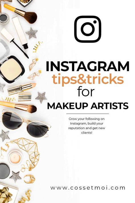 Looking for ways to grow your Instagram following? Knowing how to promote you as a makeup artist on Instagram can be crucial in your career. Read and follow these Instagram tips and tricks to build your reputation as a makeup artist on Instagram. #InstagramMarketing #MakeupArtist #InstagramTips Makeup Artist Starter Kit, Makeup Artist Marketing, Freelance Makeup Artist Business, Makeup Artist Resume, Makeup Artist Career, Makeup Artist Quotes, Business Makeup, Instagram Makeup Artist, Instagram Tips And Tricks