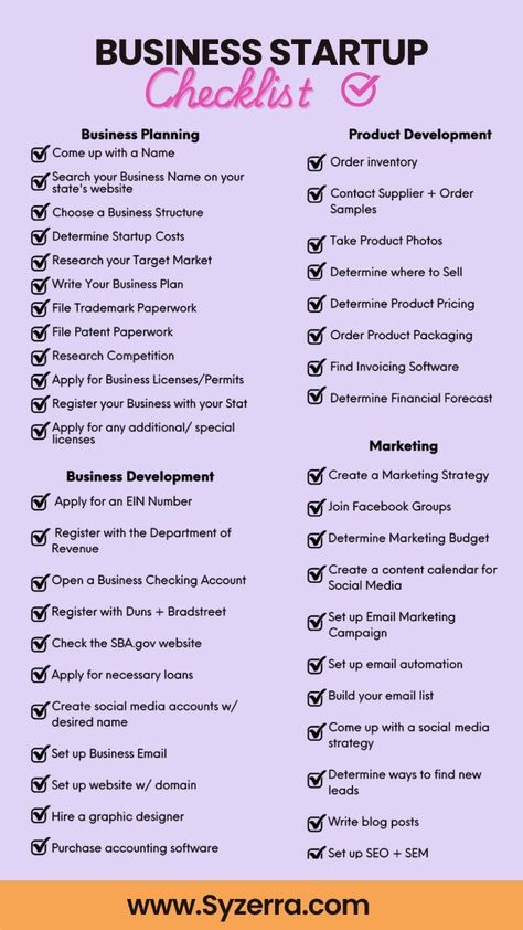 Business Startup Checklist Marketing Plan Template Free, Vision Board For Business, Business Startup Checklist, Makeup Vision Board, Startup Checklist, Small Business Ideas Diy, Business Ideas For Students, Small Business Ideas Products, Business Ideas List