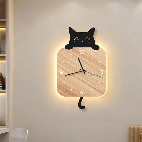 Search Results - ApolloBox Cute Cat Room Decor, Cat Wall Clock, Home Decor Ideas Bedroom Wall Decorations, Art Deco Clocks, Cute Cat Decor, Cute Wall Clock, Unique Wall Clock Design, Homey Aesthetic, Wall Clock Ideas