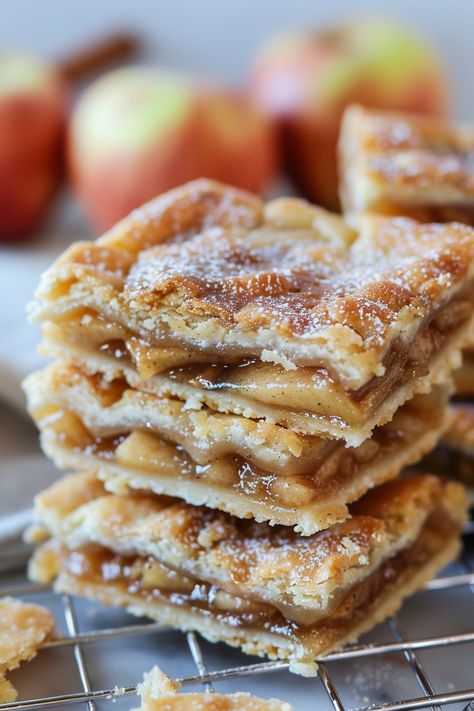 Buttery Apple Pie Bars with a Flaky Crust - An Organized Chaos Apple Crisp Crust Recipe, Apple Dumpling With Pie Crust, Iced Apple Pie Bars, Cookie Crust Deep Dish Apple Pie, Little Pie Company Sour Cream Apple Pie, Apple Pie Tarts Recipe Easy, Apple Pie Like Desserts, Apple Pie Tray Bake, Apple Pie Bars Ina Garten