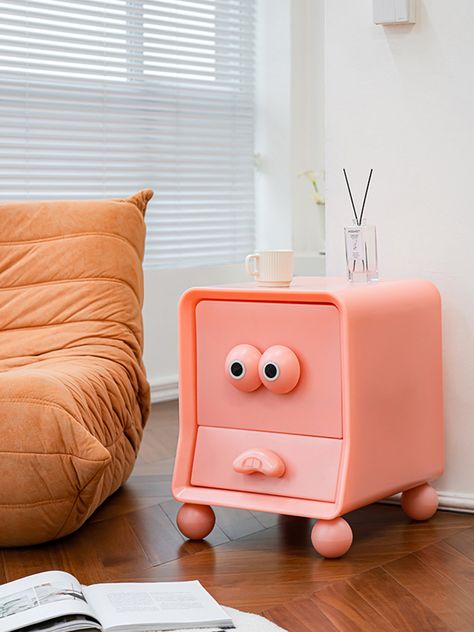 Creative Plastic Nightstands,Modern Home Living Room,Cute Storage Cabinet,Bedroom With Drawers Bedroom With Drawers, Storage Cabinet Bedroom, Cabinet Bedroom, Room Cute, Cute Storage, Modern Nightstand, Home Living Room, Storage Cabinet, Bedroom Furniture