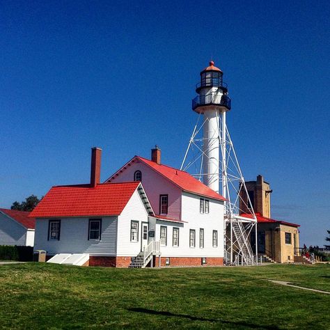 Lake Superior Circle Tour, Great Lakes Shipwrecks, Lake Lighthouse, Michigan Photography, Decor Large Wall, Wall Art Red, Point Light, Light Houses, Lake House Decor