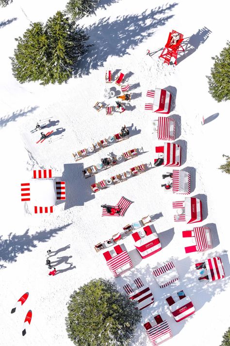 Snow Beach, Aspen | Gray Malin Snow Beach, Aspen Mountain, Gray Malin, Limited Edition Prints, Beach Club, Aspen, Fine Art, Grey, Photography