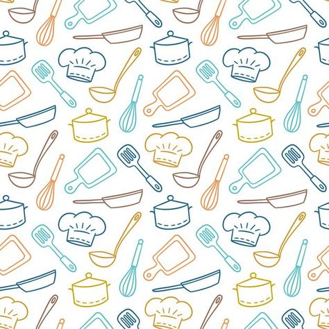 Cooking Background Wallpaper, Cute Cooking Background, Cooking Design Background, Kitchen Tools Wallpaper, Chef Wallpaper Cooking, Cooking Background Design, Kitchen Pattern Illustration, Wallpaper Cozinha, Chef Background